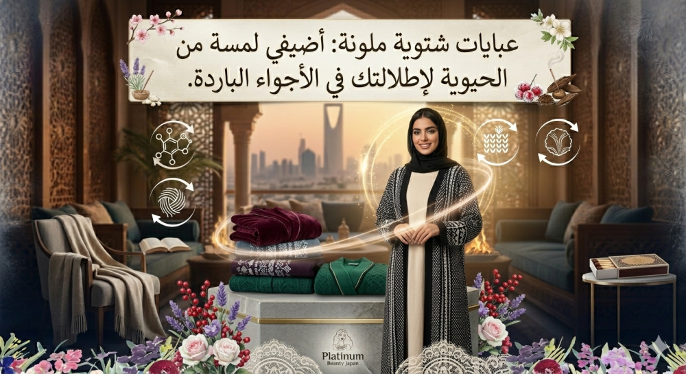 عبايات شتوية ملونة: أضيفي لمسة من الحيوية لإطلالتك في الأجواء الباردة.