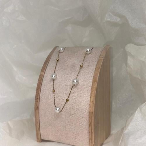 سلسلة لولو مطلية ذهب عيار 18ك/ Pearl Necklace 18k...