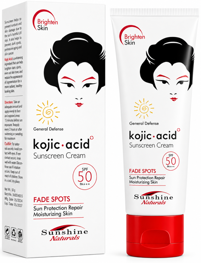 glutathion soap vs sun exposure Sunshine Naturals Kojic Acid Sunscreen Cream | Outlet Pharmacy عناية البشرة what's the benefits of Choose Your Bundle::8oz | 1 Pack