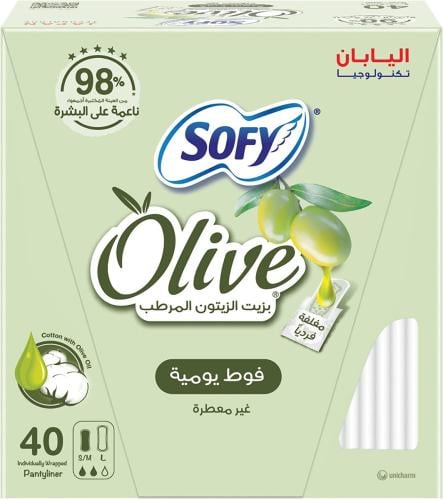 سوفي فوط يومية بزيت الزيتون المرطب غير معطرة 40 فو...