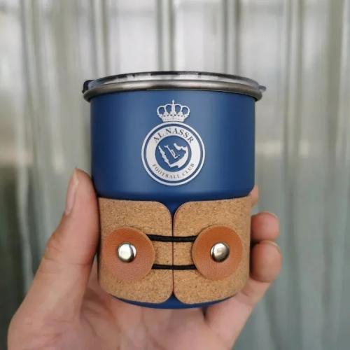 كوب بشعار نادي النصر السعودي من الفولاذ المقاوم للصدأ 300 مللي