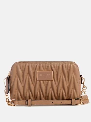 Fluer Mini Double-zip Crossbody Color: caramel