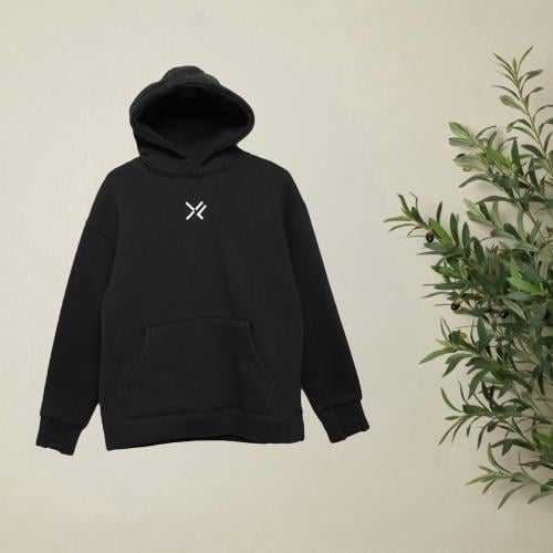 Black Oversized Hoodie | قطن 100%