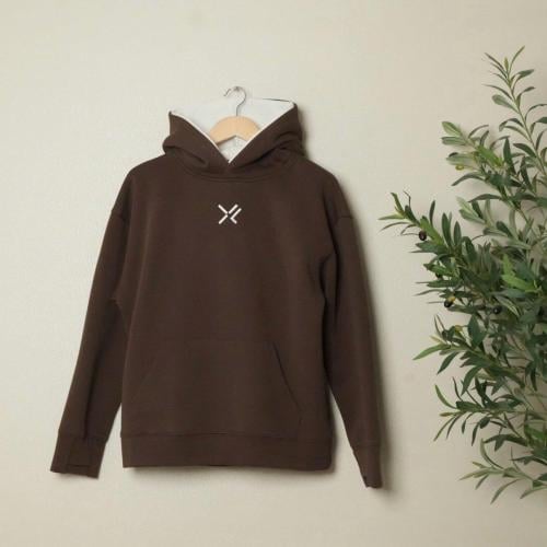 Brown Oversized Hoodie | دبل كاب