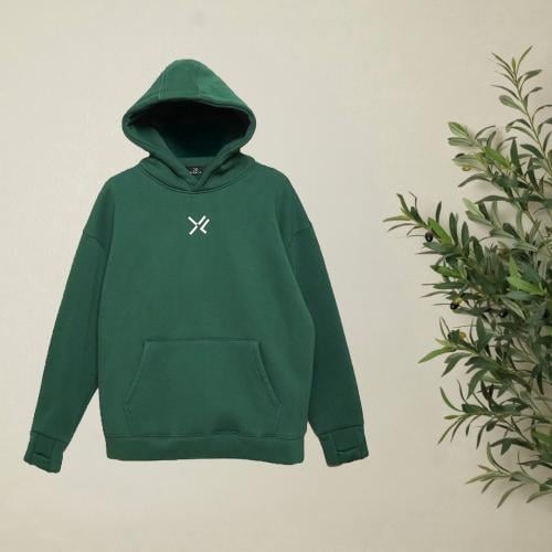 Dark Green Oversized Hoodie | قطن 100%