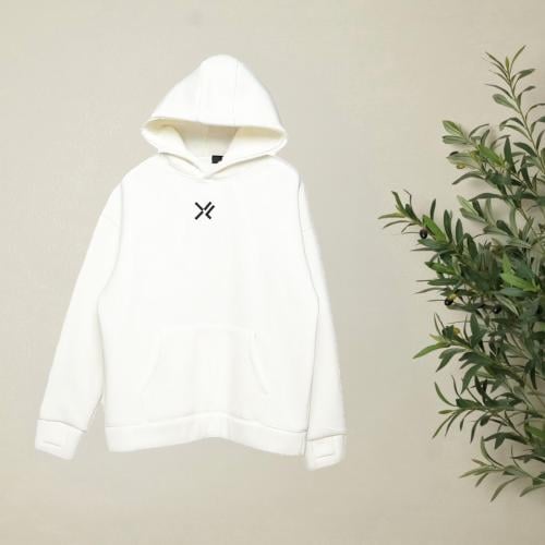 White Oversized Hoodie | قطن 100%