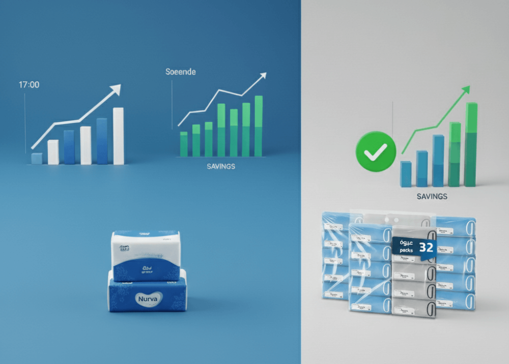 مقارنة بين أسعار المناديل بالتجزئة والجملة في السعودية 2026