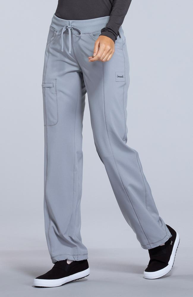 طقم سكراب كامل ماركة شروكي - إنفينيتي  / Cherokee - Infinity Women's Mock Wrap Solid Scrub Top / Infinity Women's Rib Knit Drawstring Waist Scrub Pant