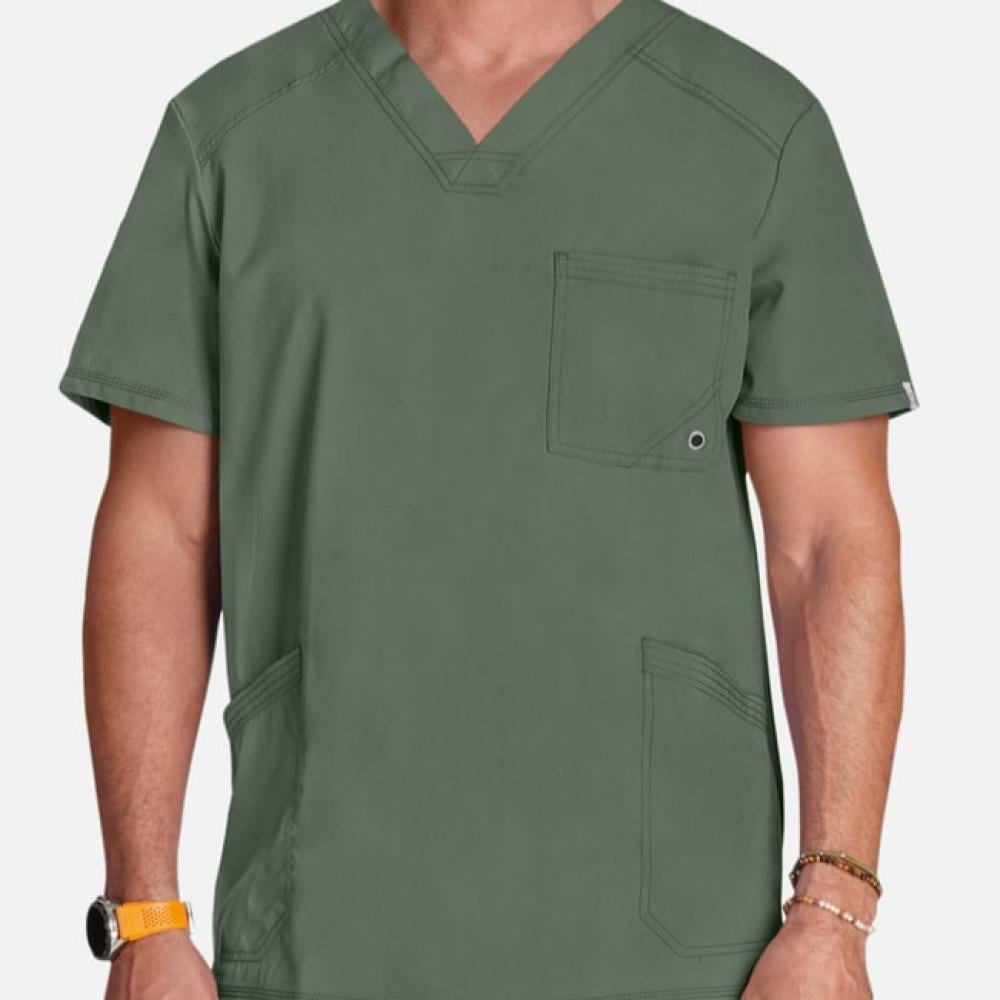 طقم سكراب كامل ماركة شروكي - إنفينيتي/ Cherokee Infinity - Men's V-Neck Solid Scrub Top / Men's Zip Fly Cargo Scrub Pant