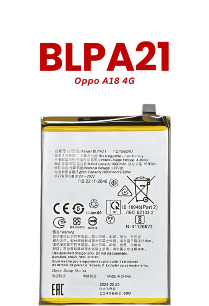 BLPA21 BLP-A21 Battery For Oppo A18 4G Leading Online Store for