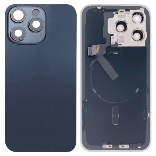 غطاء خلفي زجاجي للبطارية لهاتف iPhone 15 Pro Max م...
