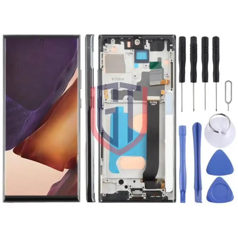 شاشة LCD TFT كاملة مع إطار لهاتف سامسونج جالاكسي نوت 20 ألترا SM N986B مقاس 6 72 بوصة  لا تدعم خاصية التعرف على بصمة الإصبع