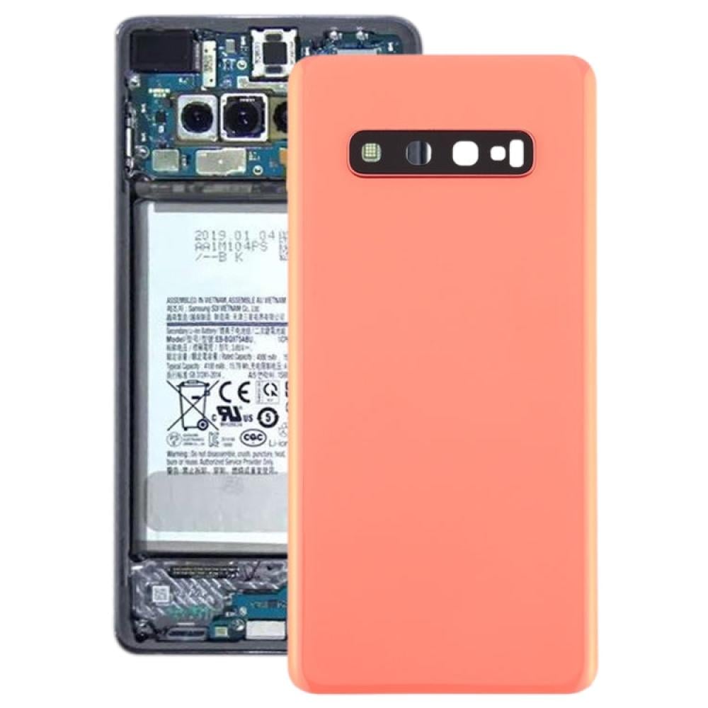 For Samsung Galaxy S10+ Battery Back Cover with Camera Lens (Pink