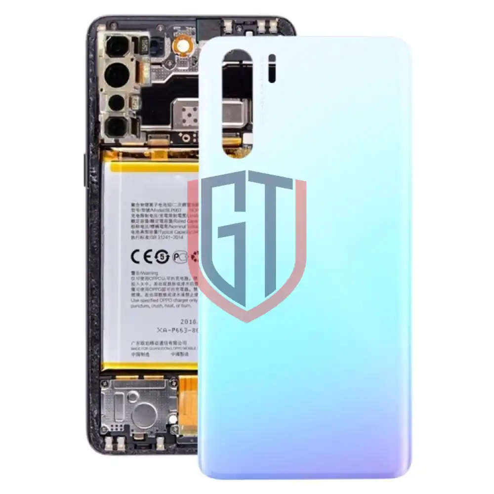 ل OPPO A91 / F15 PCPM00 CPH2001 CPH2021 غطاء البطارية الخلفي