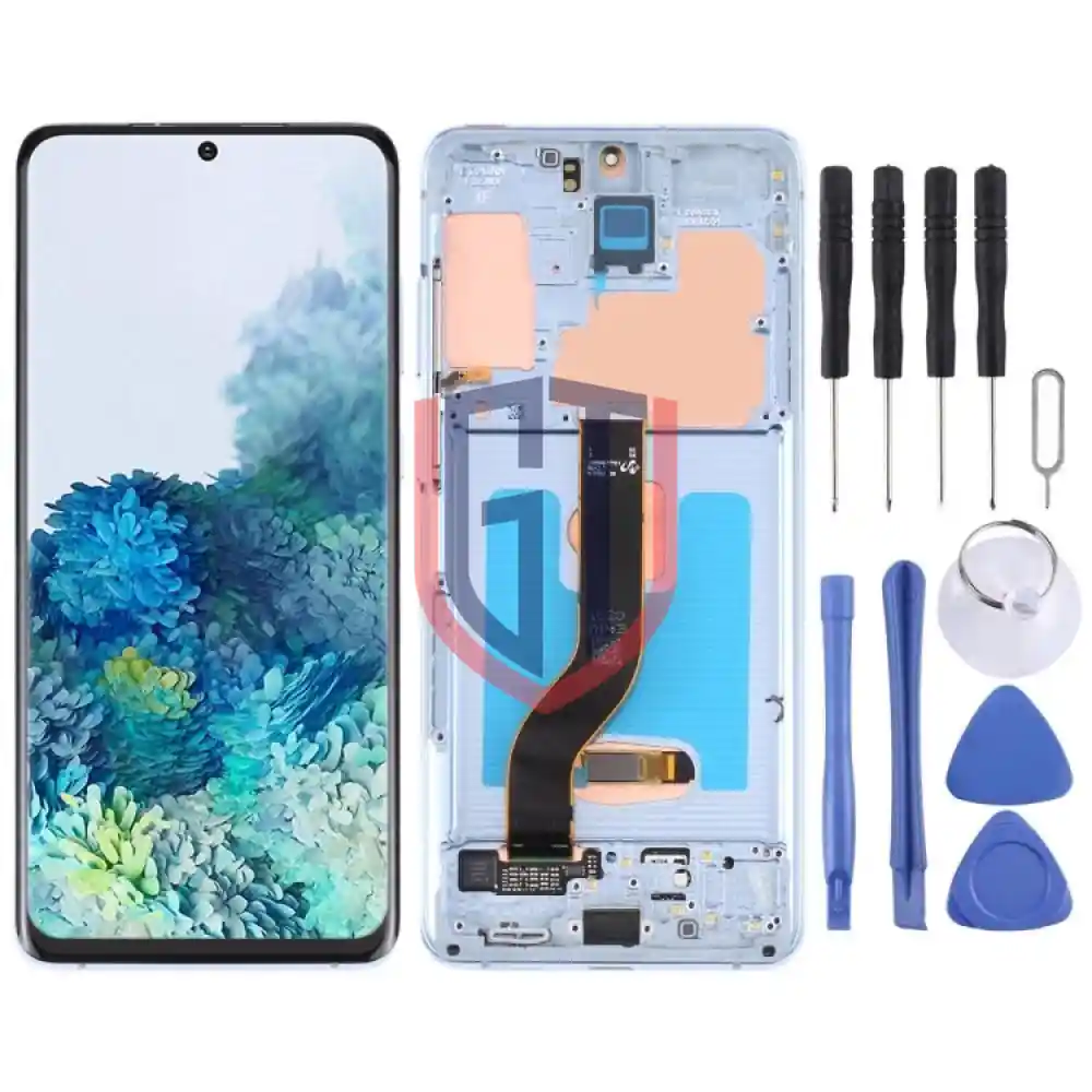 Original Super AMOLED LCD Screen for Samsung Galaxy S20 Plus 5G SMG986B G985 with Frame