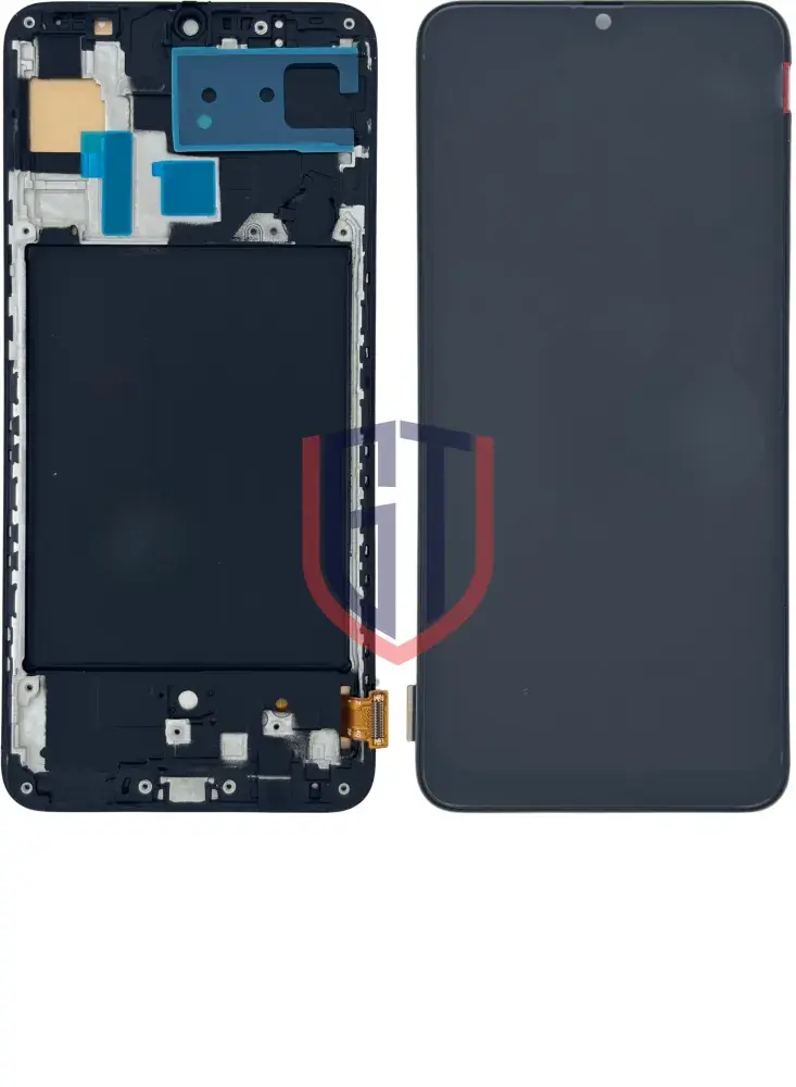 شاشة مع إطار لهاتف سامسونج A70