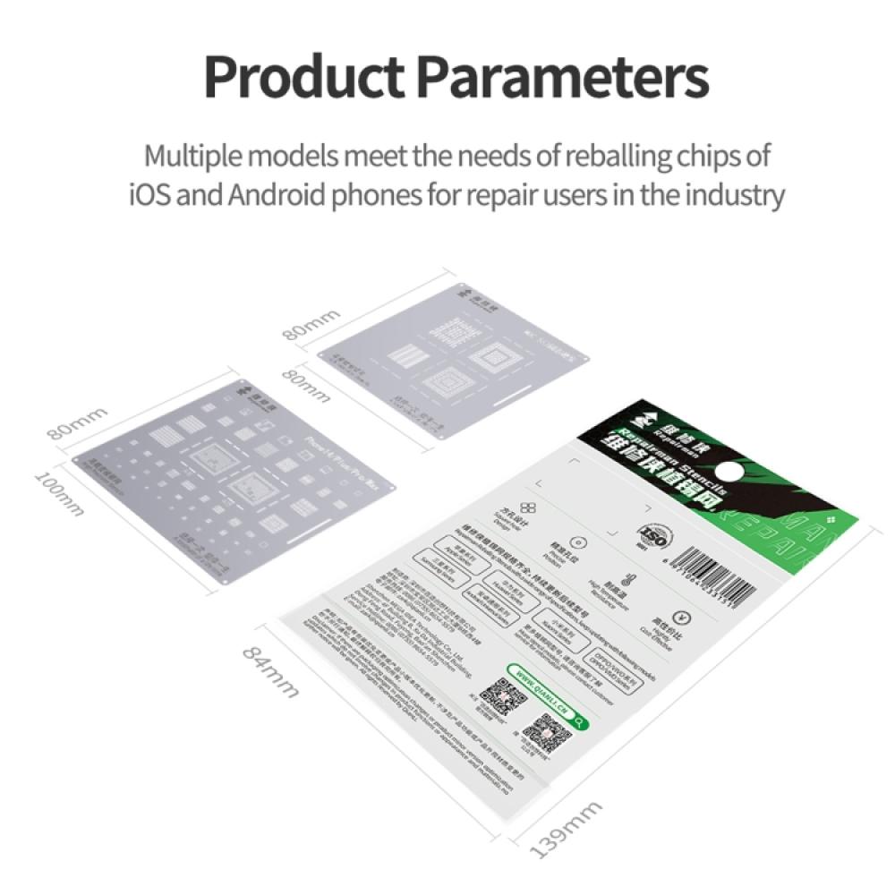 For Xiaomi Series Snapdragon 865 Repairman High Precision Stencils CPU BGA iC Reballing Planting Tin Plate