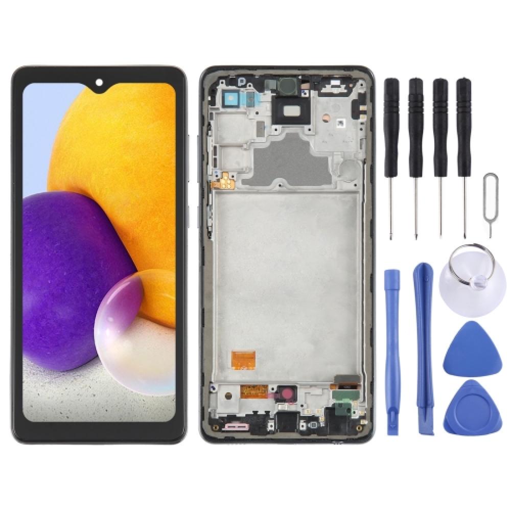 Samsung Galaxy A72 A725 AMOLED LCD Screen Digitizer popular Frame Replacement Black