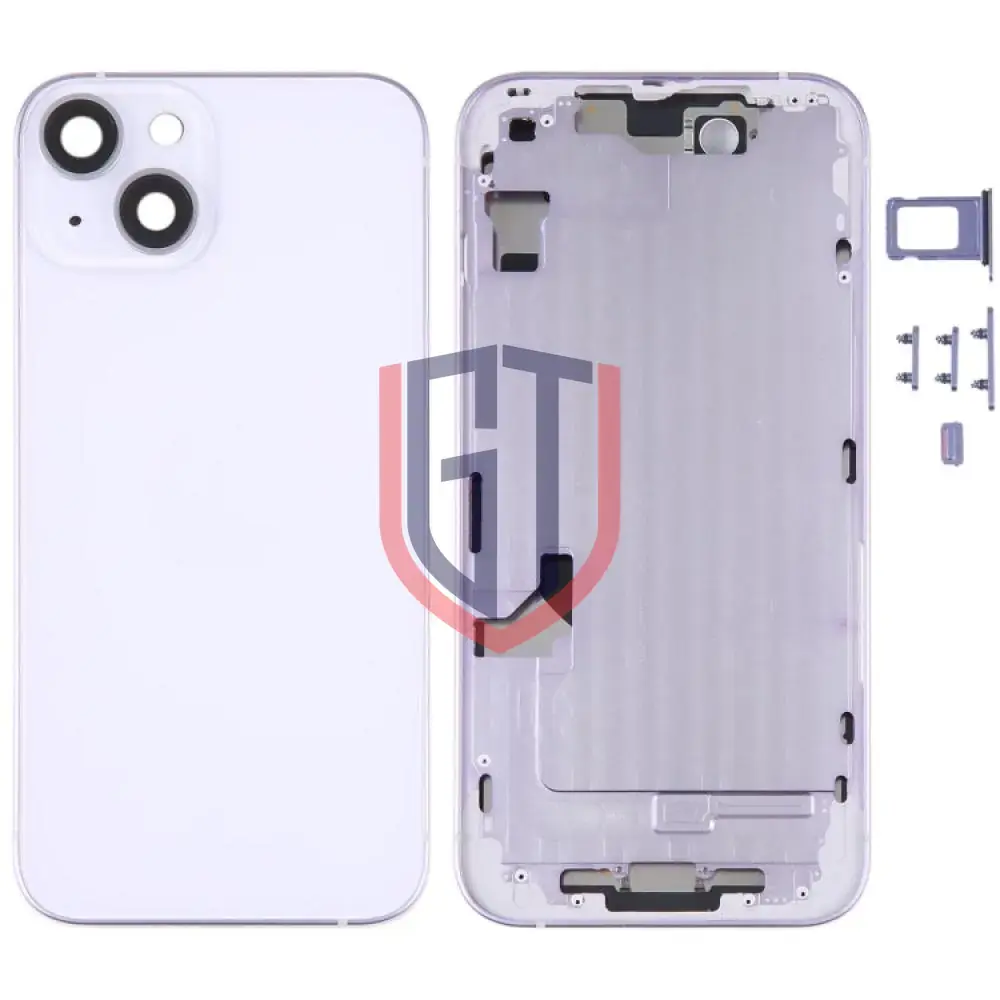 لبطارية iPhone 14 غطاء خلفي مع إطار متوسط / مفاتيح جانبية