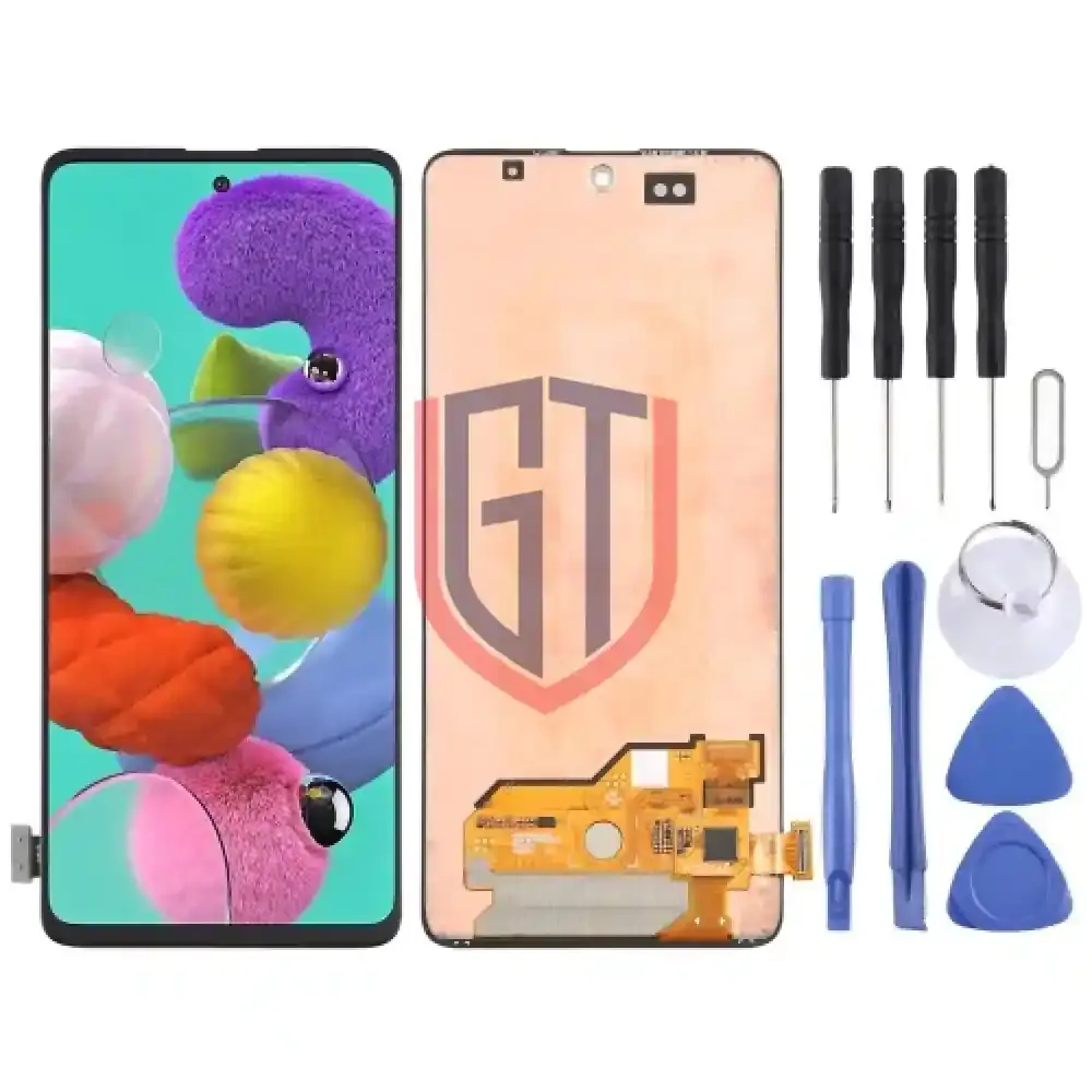 شاشة LCD أصلية OLED لهاتف Galaxy A51 4G  (أسود)