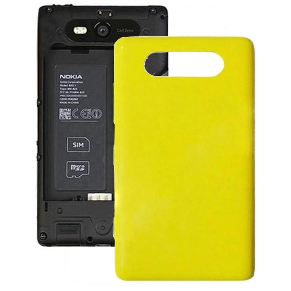 Original Housing Battery Back Cover Plus Side Button for Nokia Lumia 820 (Yellow)