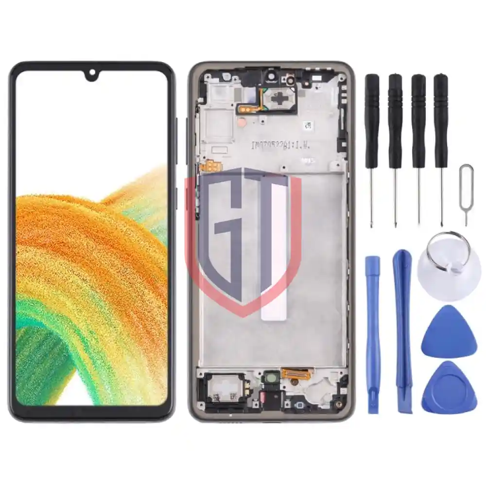 شاشة LCD OLED أصلية لهاتف Samsung Galaxy A33 5G SM-A336B مجموعة كاملة مع إطار