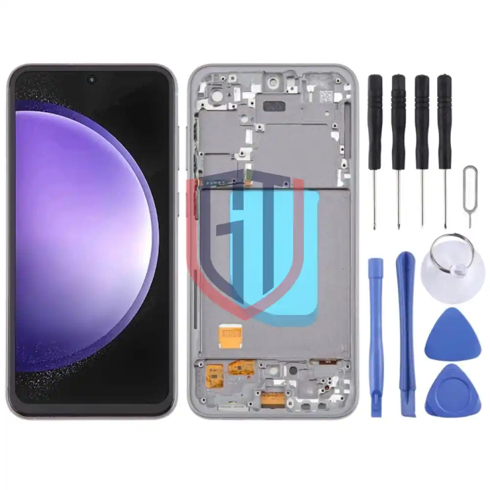 For Samsung Galaxy S23 FE SMS711B TFT LCD Screen with Frame Not Supporting Fingerprint Identification Grey