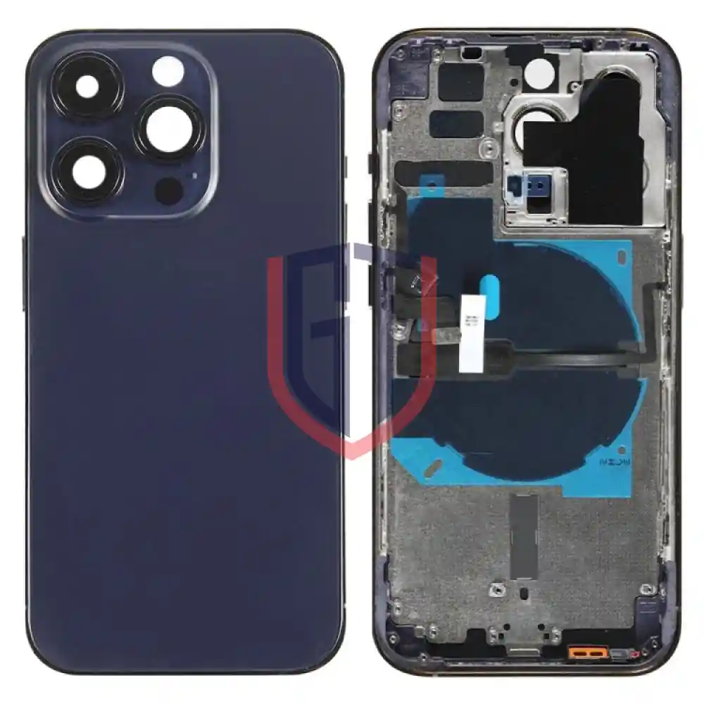 غطاء بطارية خلفي لهاتف iPhone 14 Pro مع كابل مرن للطاقة والصوت ووحدة شحن لاسلكية