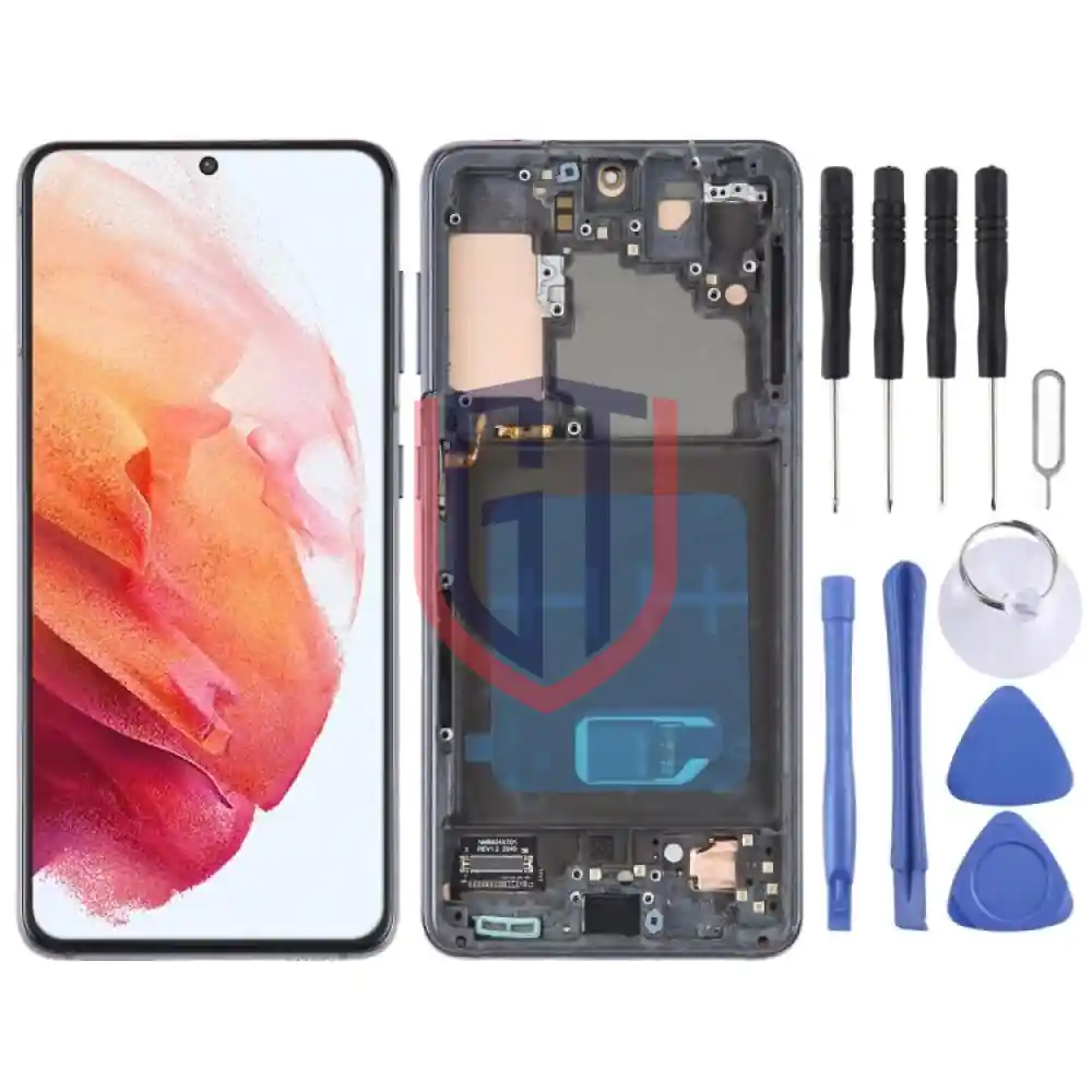 6 2 inch OLED Material LCD Screen for Samsung Galaxy S21 5G SMG991B With Frame Black