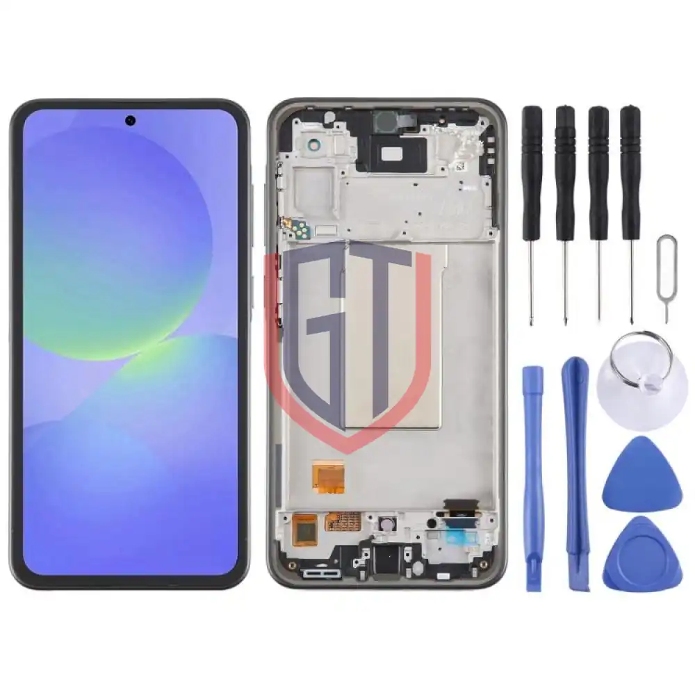 For Samsung Galaxy A36 SMA366B 6 67 inch OLED LCD Screen with Frame Grey