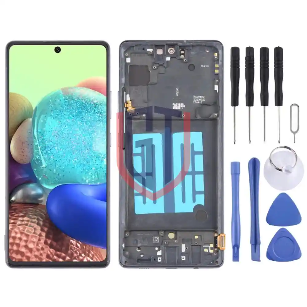 For Samsung Galaxy A71 5G SMA716B 6 43 inch OLED LCD Screen with Frame Black