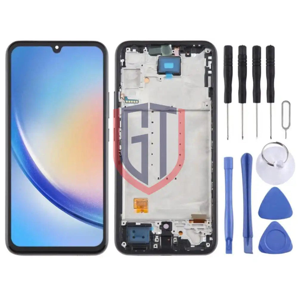 For Samsung Galaxy A34 SMA346B 6 43inch OLED LCD Screen with Frame