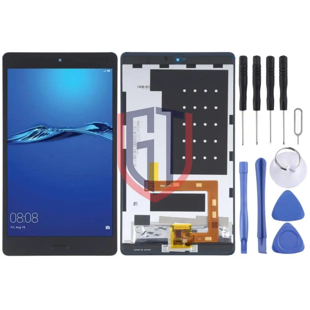 شاشة LCD أصلية لهاتف Huawei MediaPad M3 Lite 8.0 CPN-W09 محول رقمي كامل مع بصمة (أسود)