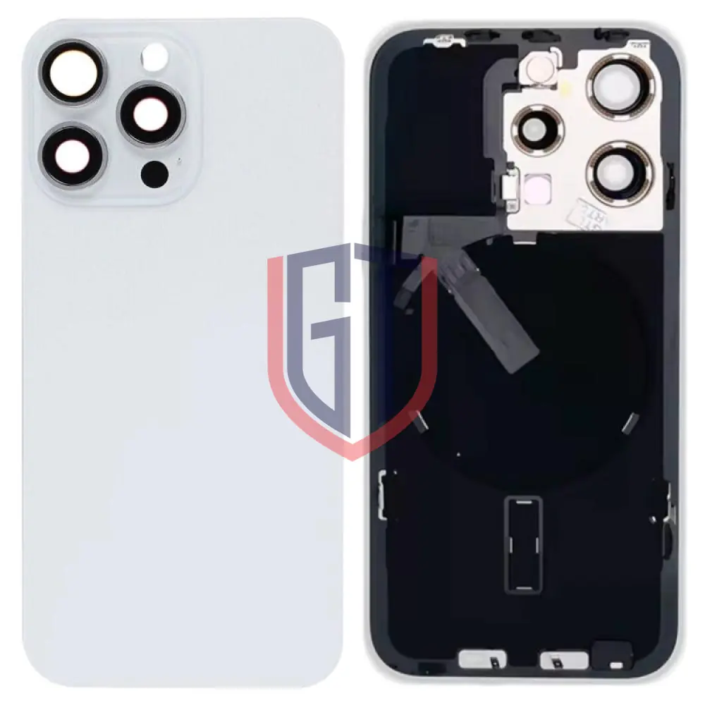 iPhone 15 Pro Glass Battery Back Cover With Flash Bracket  Wireless Charging Module
