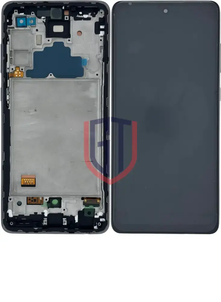 شاشة LCD بديلة لهاتف Samsung A72 مع إطار - أسود