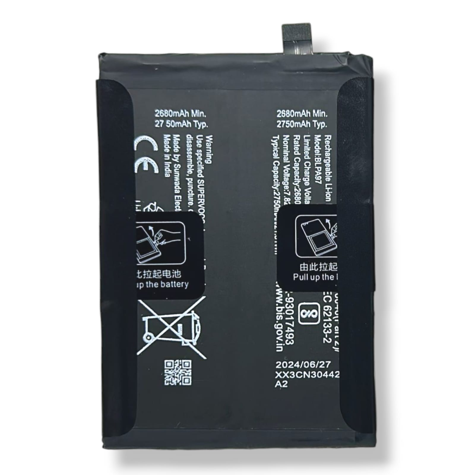بطارية BLPA97 بسعة 5500mAh لهاتف OnePlus Nord 4 (CPH2663 / CPH2661) - بديل عالي السعة