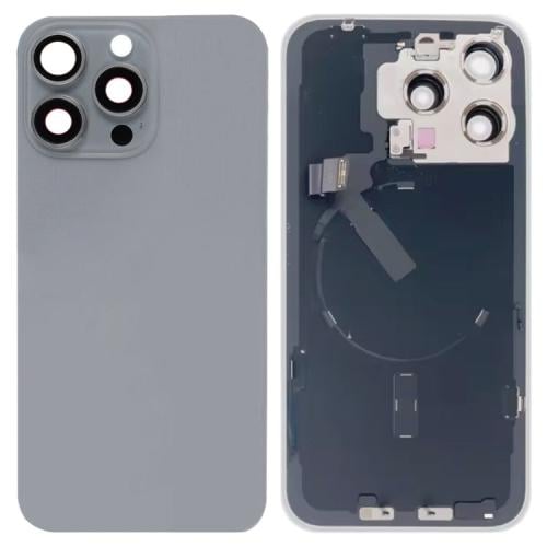 غطاء خلفي زجاجي للبطارية لهاتف iPhone 15 Pro Max م...