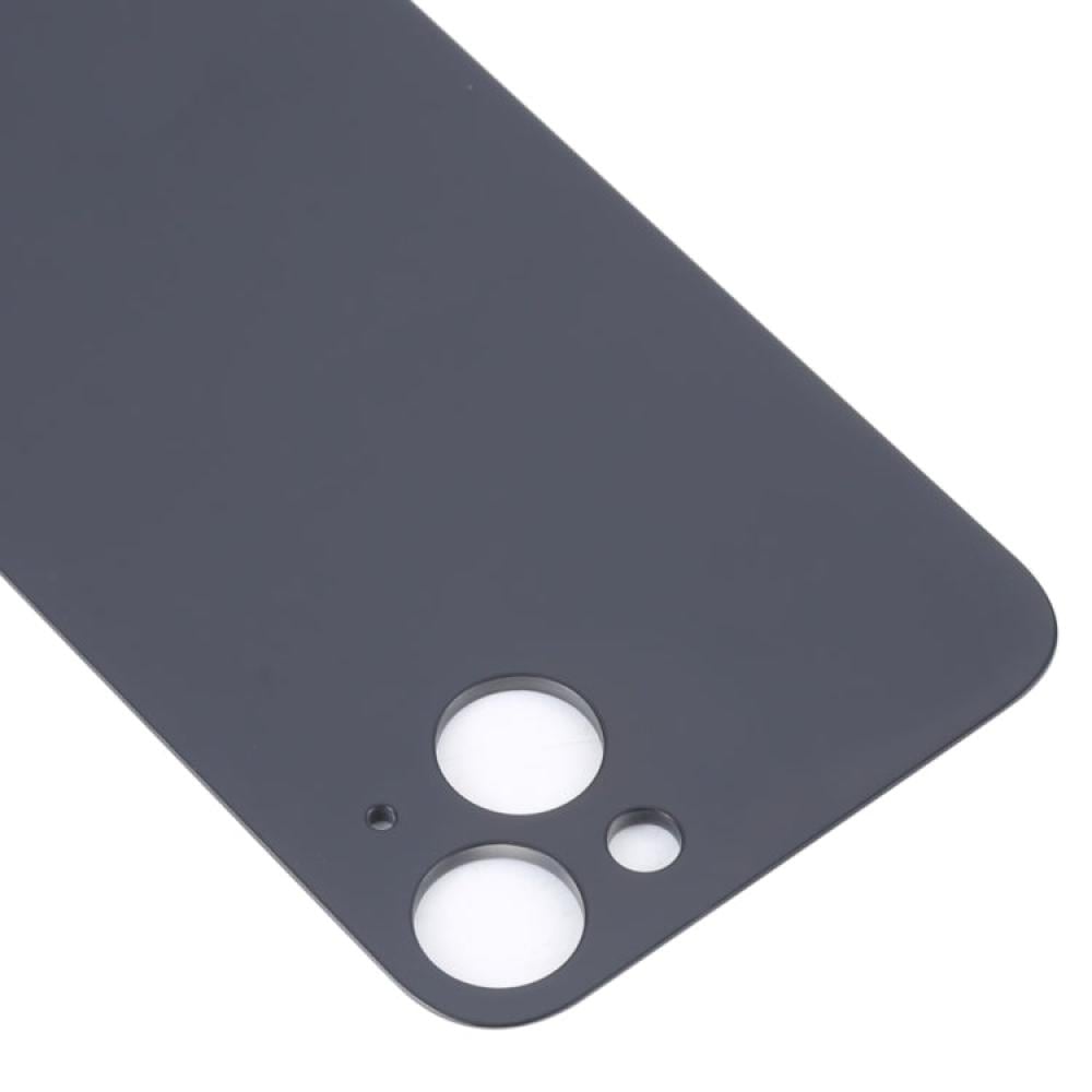 غطاء بطارية خلفي زجاجي سهل الاستبدال بفتحة كاميرا كبيرة لجهاز iPhone 14 (أسود)