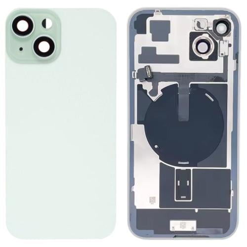 غطاء خلفي زجاجي للبطارية لهاتف iPhone 15 Plus مع ح...