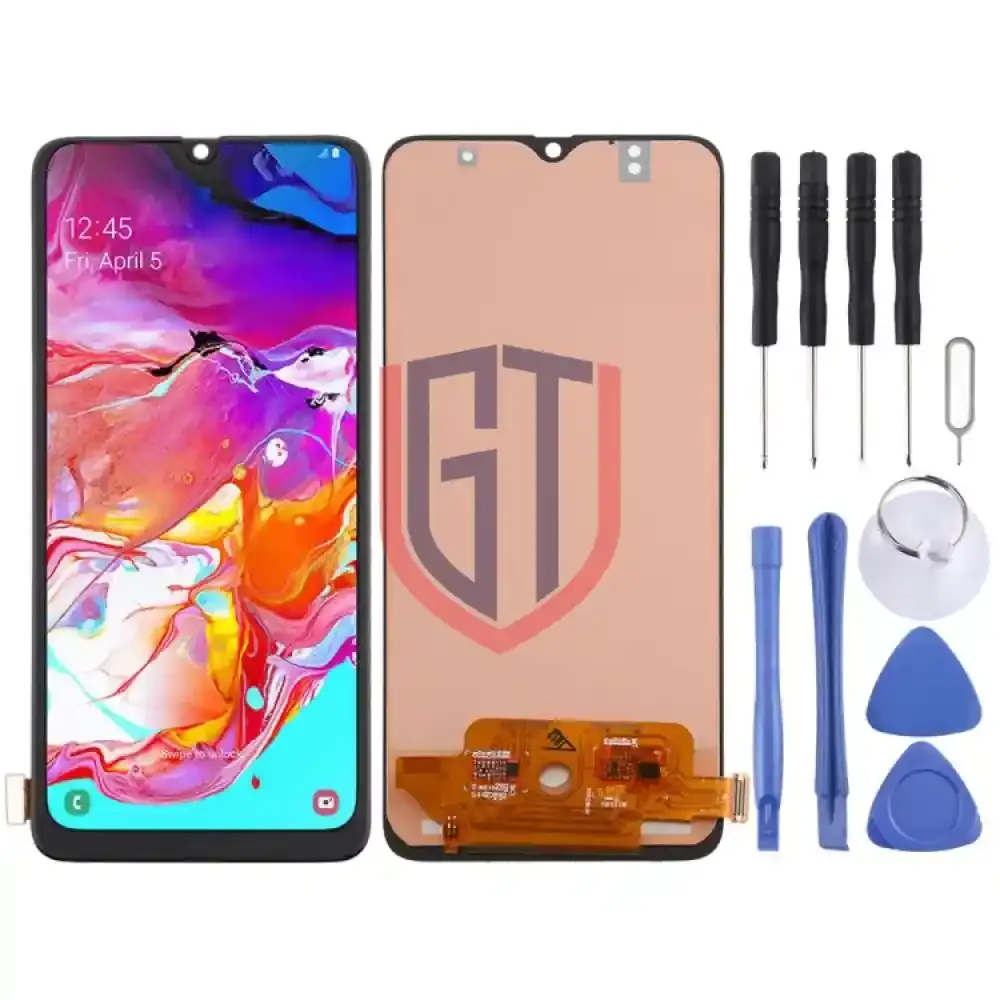 incell شاشة LCD لجهاز Galaxy A70 (لا يدعم تحديد بصمة الإصبع)  (أسود)