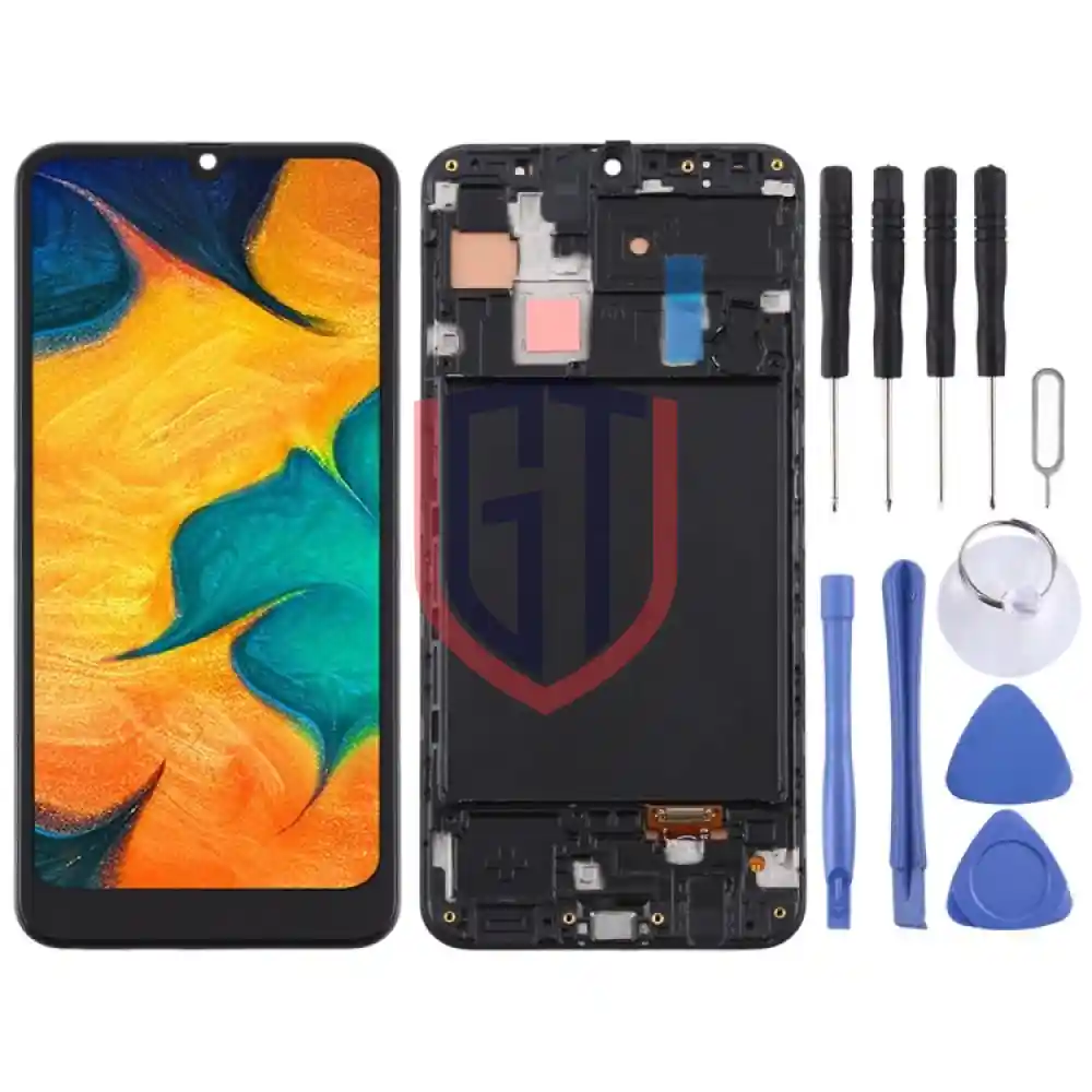 TFT LCD Screen for Samsung Galaxy A30 with Frame Black