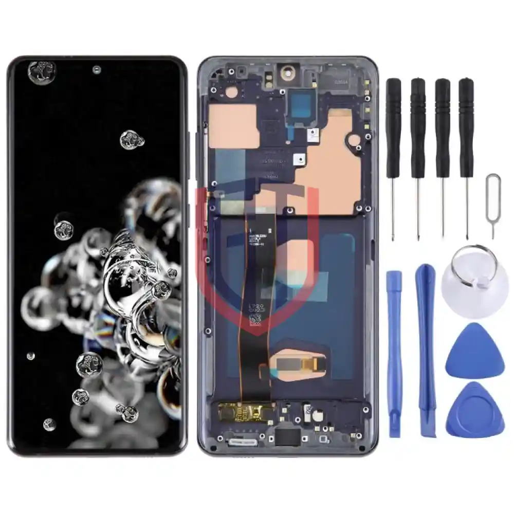 For Samsung Galaxy S20 Ultra 4G 5G SMG988 6 67 inch OLED LCD Screen with Frame