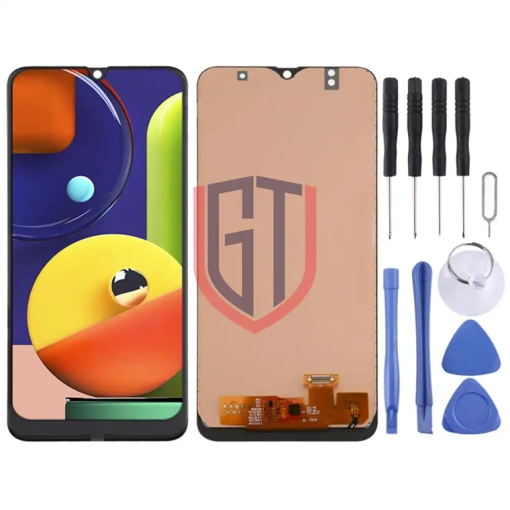 شاشة LCD incell لهاتف Galaxy A30 / A50 / A50s (لا تدعم تحديد بصمة الإصبع) مع مجموعة كاملة من محول الأرقام (أسود)