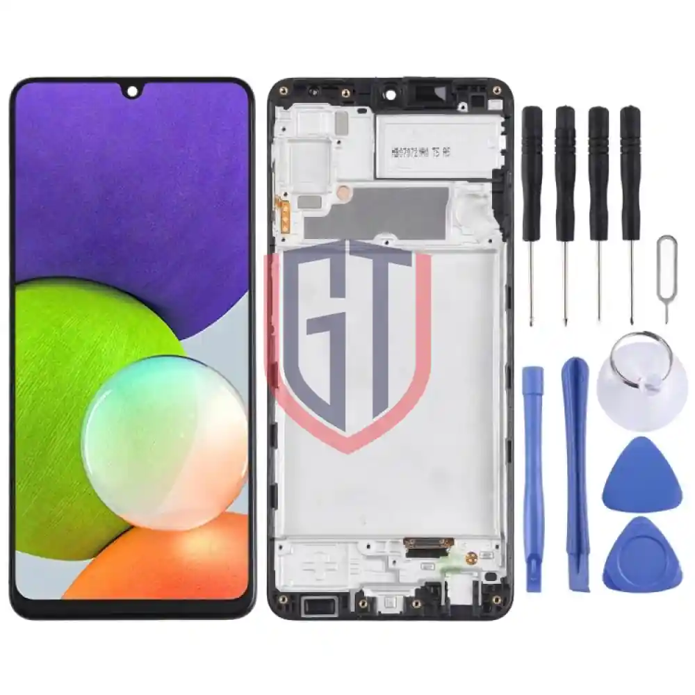 incell LCD Screen for Samsung Galaxy A22 4G with Frame Black