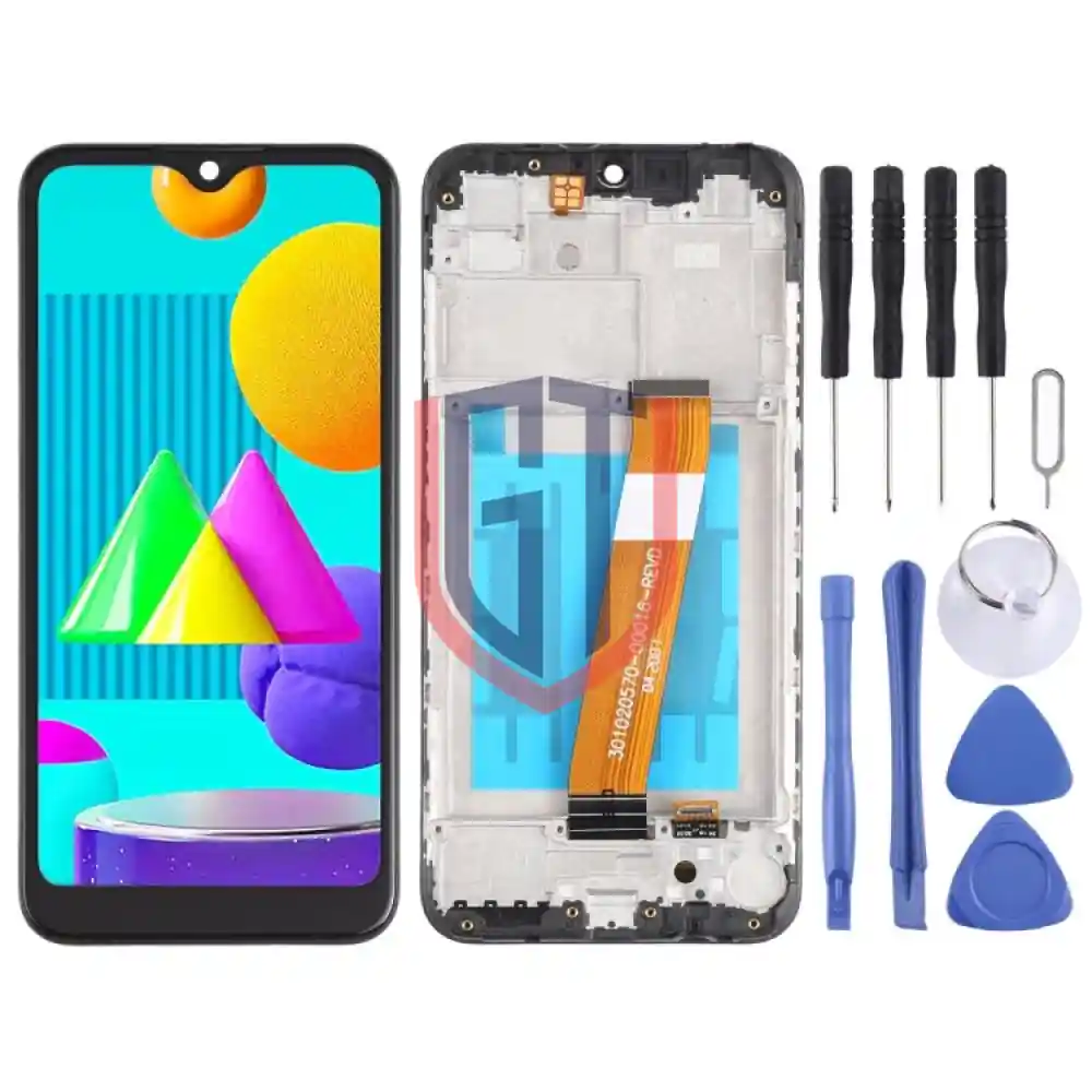 شاشة LCD لجهاز Samsung Galaxy M01 محول الأرقام الجمعية الكاملة مع الإطار (الولايات المتحدة)