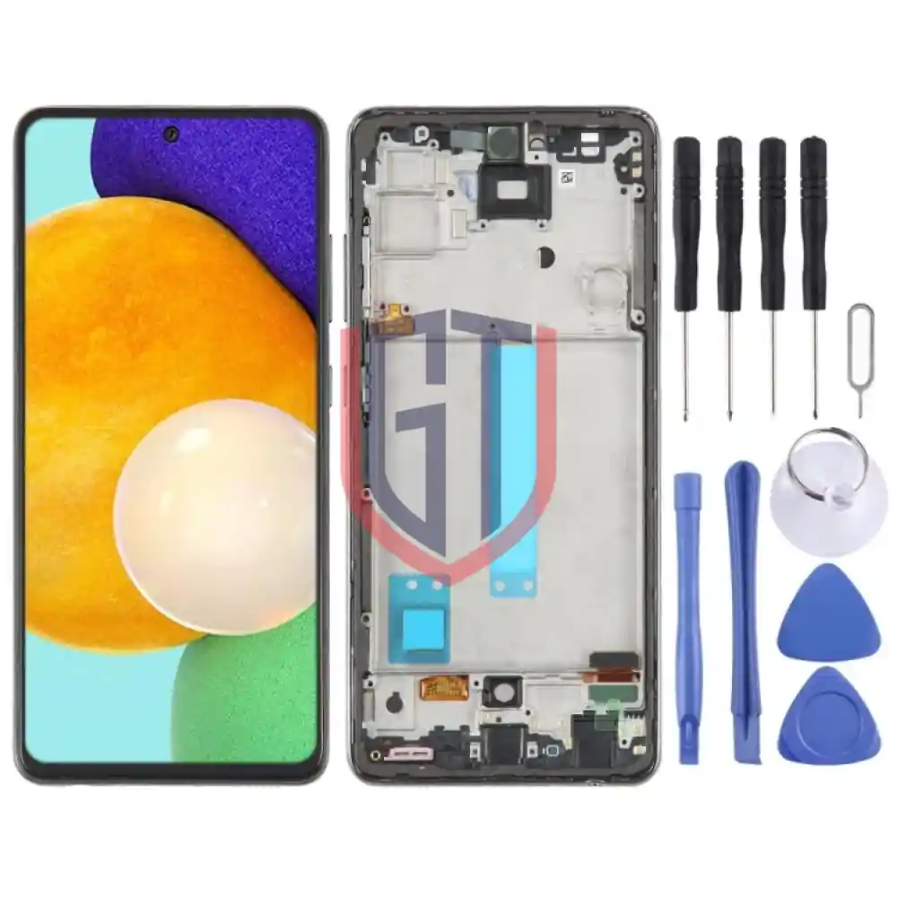 6 33 inch OLED LCD Screen for Samsung Galaxy A52 5G SMA526 with Frame Black