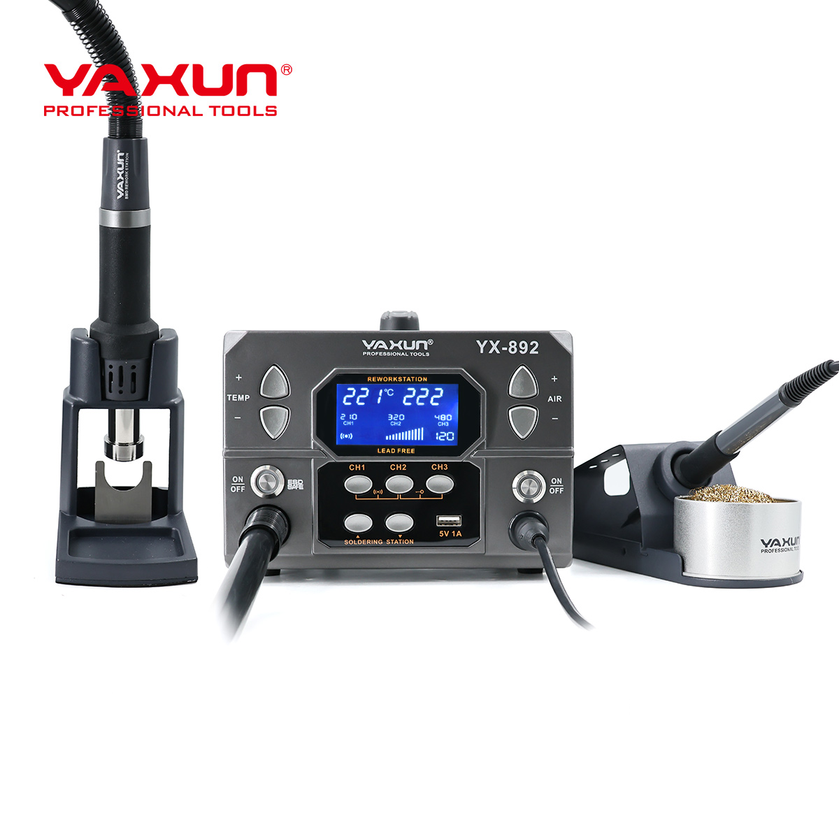 أداة صيانة YAXUN YX-892 محطة لحام 2 في 1