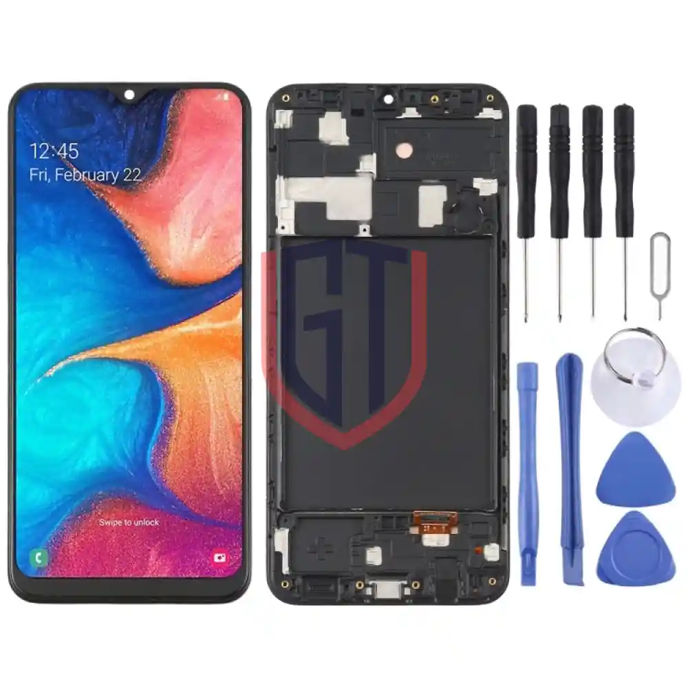 6 36 inch OLED LCD Screen for Samsung Galaxy A20 SMA205 with Frame Black