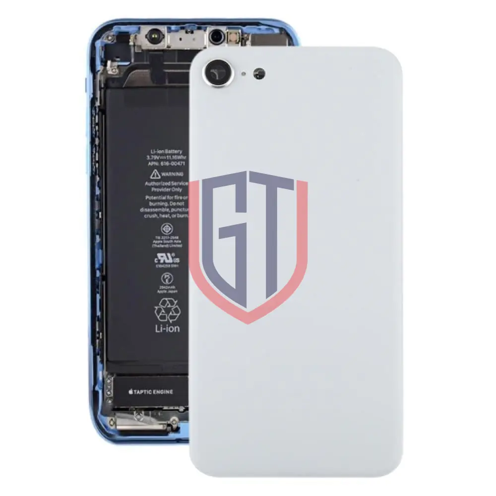 غطاء خلفي زجاجي للبطارية مع غطاء عدسة الكاميرا لهاتف iPhone SE 2020