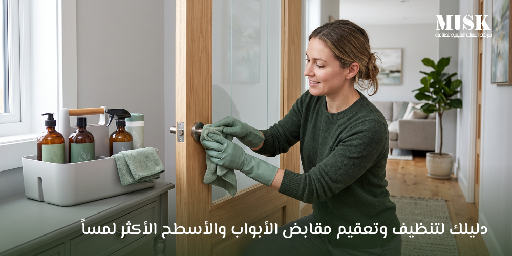دليلك لتنظيف وتعقيم مقابض الأبواب والأسطح الأكثر لمساً